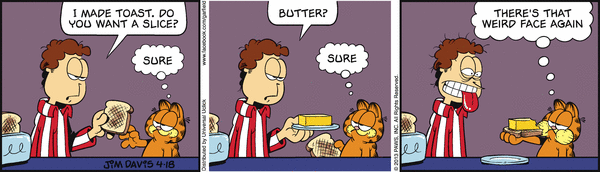 Komiksy garfield - komiks z dnia 18/04/2013