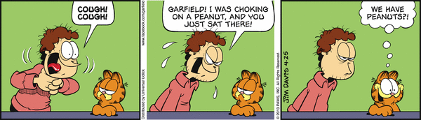 Komiksy garfield - komiks z dnia 25/04/2013