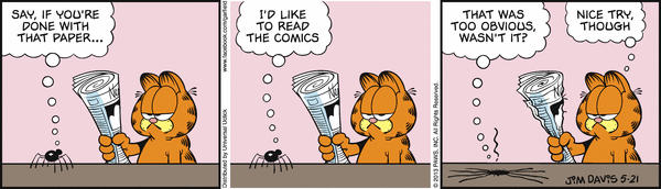Komiksy garfield - komiks z dnia 21/05/2013
