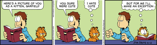 Komiksy garfield - komiks z dnia 12/06/2013