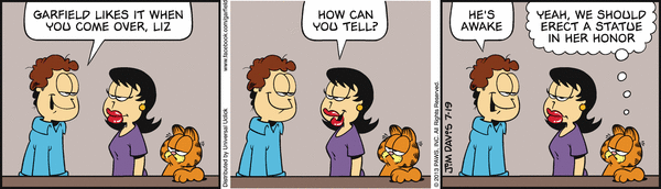 Komiksy garfield - komiks z dnia 19/07/2013