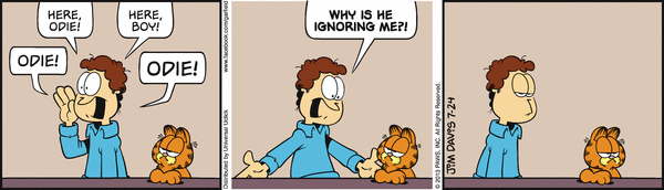Komiksy garfield - komiks z dnia 24/07/2013