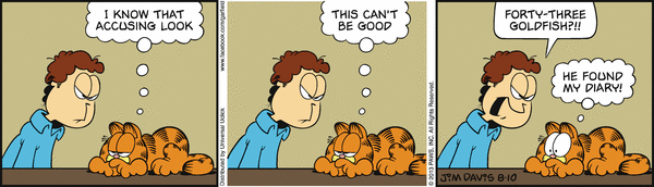 Komiksy garfield - komiks z dnia 10/08/2013