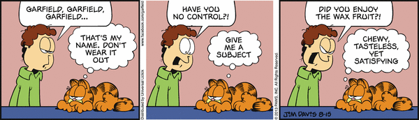 Komiksy garfield - komiks z dnia 15/08/2013