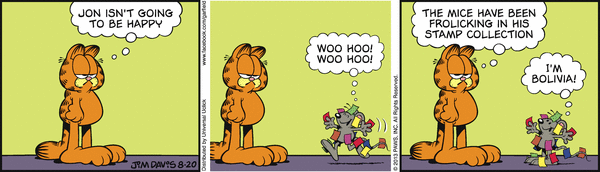 Komiksy garfield - komiks z dnia 20/08/2013