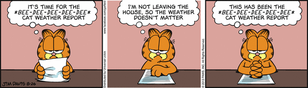 Komiksy garfield - komiks z dnia 26/08/2013