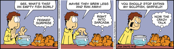 Komiksy garfield - komiks z dnia 18/09/2013