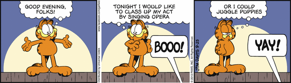 Komiksy garfield - komiks z dnia 25/09/2013