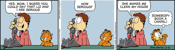 Komiksy garfield - komiks z dnia 21/12/2013