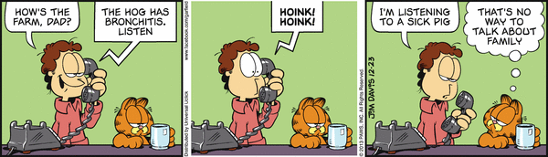 Komiksy garfield - komiks z dnia 23/12/2013