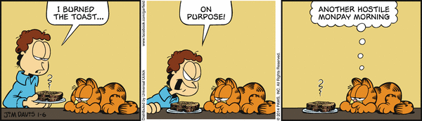 Komiksy garfield - komiks z dnia 06/01/2014