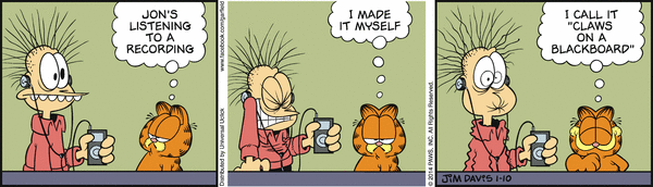 Komiksy garfield - komiks z dnia 10/01/2014