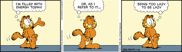 Komiksy garfield - komiks z dnia 16/01/2014