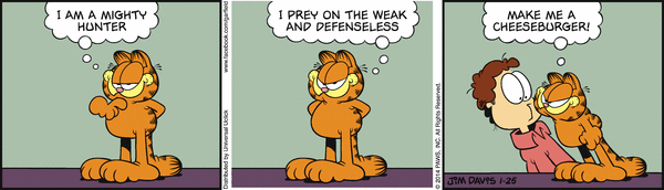 Komiksy garfield - komiks z dnia 25/01/2014