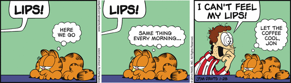 Komiksy garfield - komiks z dnia 28/01/2014