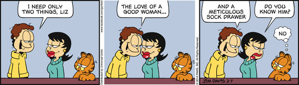 Komiksy garfield - komiks z dnia 07/02/2014