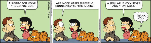 Komiksy garfield - komiks z dnia 14/02/2014