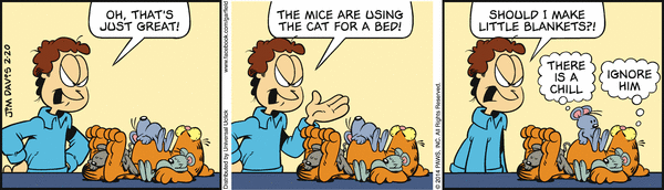 Komiksy garfield - komiks z dnia 20/02/2014