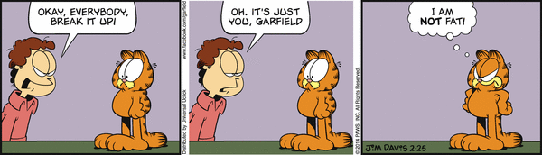 Komiksy garfield - komiks z dnia 25/02/2014