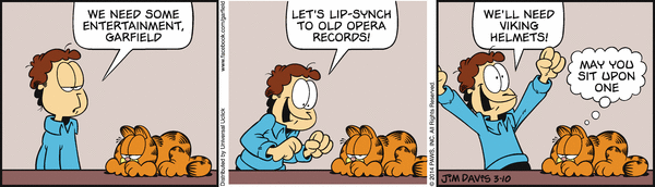 Komiksy garfield - komiks z dnia 10/03/2014