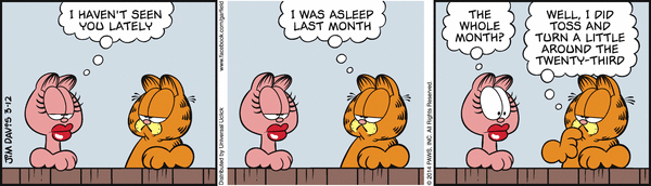 Komiksy garfield - komiks z dnia 12/03/2014