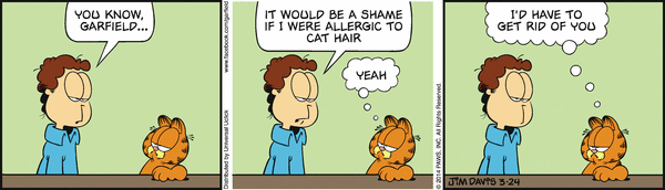 Komiksy garfield - komiks z dnia 24/03/2014