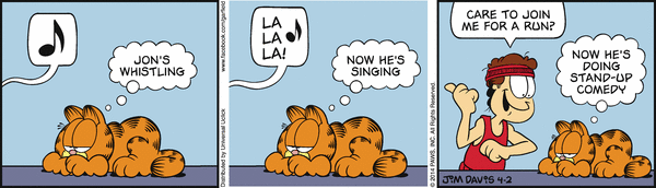 Komiksy garfield - komiks z dnia 02/04/2014