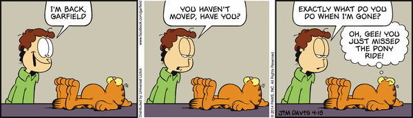 Komiksy garfield - komiks z dnia 15/04/2014
