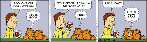Komiksy garfield - komiks z dnia 19/04/2014