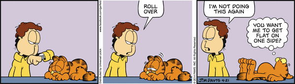 Komiksy garfield - komiks z dnia 21/04/2014