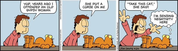 Komiksy garfield - komiks z dnia 24/04/2014