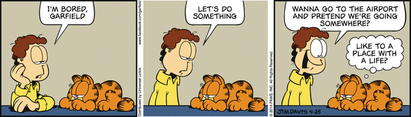 Komiksy garfield - komiks z dnia 25/04/2014