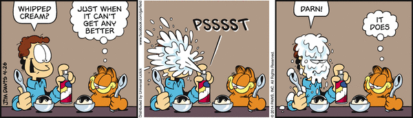 Komiksy garfield - komiks z dnia 26/04/2014