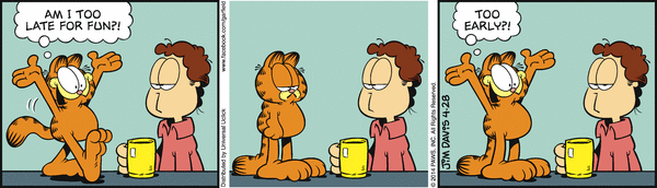 Komiksy garfield - komiks z dnia 28/04/2014