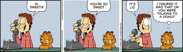 Komiksy garfield - komiks z dnia 09/05/2014
