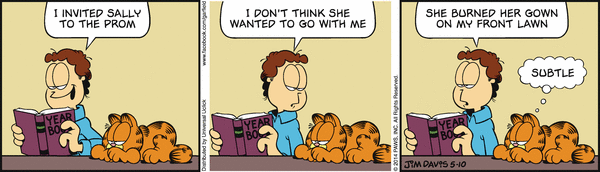 Komiksy garfield - komiks z dnia 10/05/2014