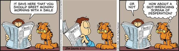 Komiksy garfield - komiks z dnia 12/05/2014