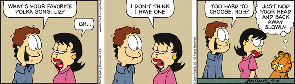 Komiksy garfield - komiks z dnia 16/05/2014