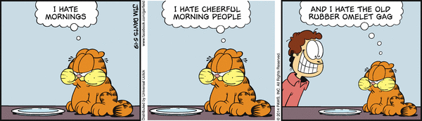 Komiksy garfield - komiks z dnia 19/05/2014