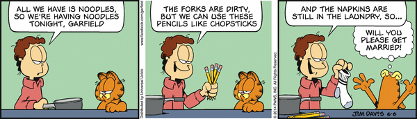 Komiksy garfield - komiks z dnia 06/06/2014