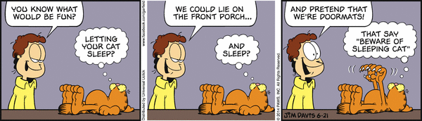 Komiksy garfield - komiks z dnia 21/06/2014