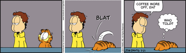 Komiksy garfield - komiks z dnia 21/07/2014