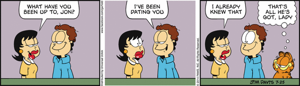 Komiksy garfield - komiks z dnia 25/07/2014