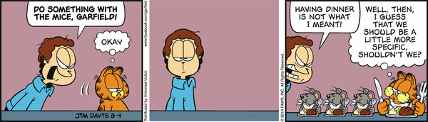 Komiksy garfield - komiks z dnia 04/08/2014