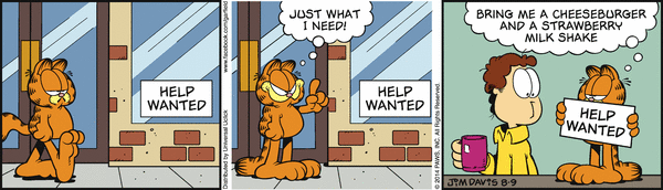 Komiksy garfield - komiks z dnia 09/08/2014