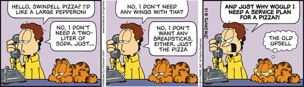 Komiksy garfield - komiks z dnia 12/08/2014