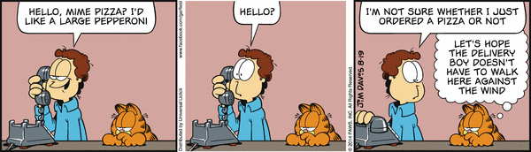 Komiksy garfield - komiks z dnia 19/08/2014