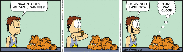 Komiksy garfield - komiks z dnia 21/08/2014