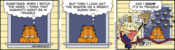 Komiksy garfield - komiks z dnia 25/08/2014