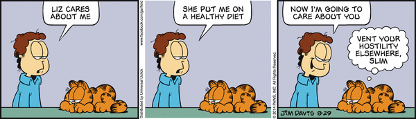 Komiksy garfield - komiks z dnia 29/08/2014